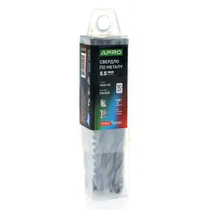 Сверло по металлу HSS/M2 (6542) Ø5.5мм (тубус, кратно 10шт) PRO APRO №2