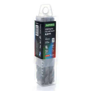 Сверло по металлу HSS/M2 (6542) Ø6.0мм (тубус, кратно 10шт) PRO APRO №2