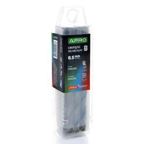 Сверло по металлу HSS/M2 (6542) Ø6.5мм (тубус, кратно 10шт) PRO APRO №2