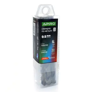Сверло по металлу HSS/M2 (6542) Ø9.5мм (тубус, кратно 5шт) PRO APRO №2