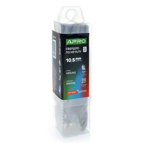 Сверло по металлу HSS/M2 (6542) Ø10.5мм (тубус, кратно 5шт) PRO APRO №2