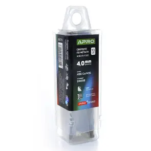 Сверло по металлу кобальтовое HSS-Co/M35 Ø4.0мм (тубус, кратно 10шт) PRO APRO №2