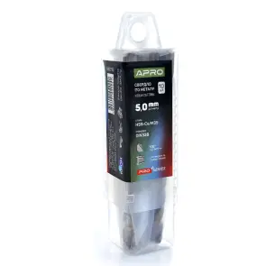 Сверло по металлу кобальтовое HSS-Co/M35 Ø5.0мм (тубус, кратно 10шт) PRO APRO №2