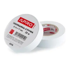 Изоляционная лента белая 0.14х17мм 10м (пачка, кратно 10шт) APRO №1
