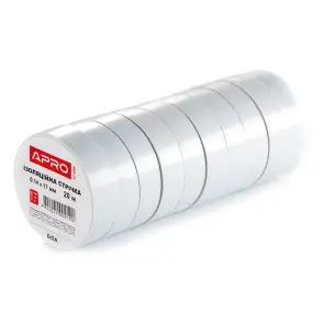 Ізоляційна стрiчка біла 0.14х17мм 20м (пачка, кратно 10шт) APRO №3