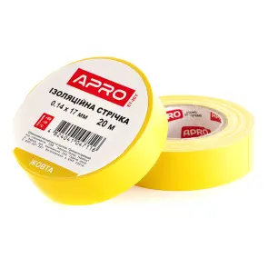 Изоляционная лента желтая 0.14х17мм 20м (пачка, кратно 10шт) APRO №2