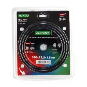 Диск алмазный по металлу 180х1.8х22.2мм APRO PRO №3