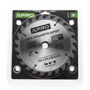 Диск пильный по дереву 180х22,2х24T APRO №6