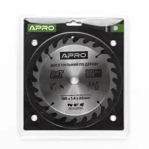 Диск пильный по дереву 190х20х24T APRO №6