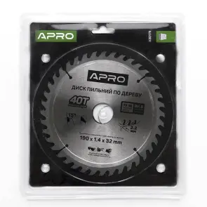 Диск пильный по дереву 190х32х40T APRO №6