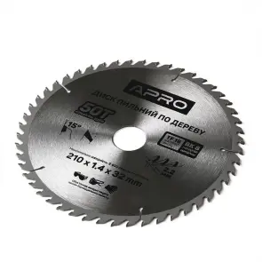 Диск пильный по дереву 210х32х50T APRO №3