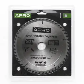 Диск пильный по дереву 210х32х50T APRO №6
