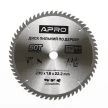 Диск пильный по дереву 230х22,2х60T APRO