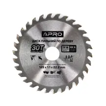 Диск пильный по дереву 125х22.2х30Т APRO