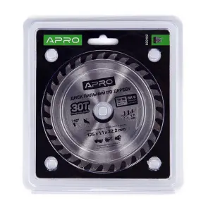 Диск пильний по дереву 125х22.2х30Т APRO №3