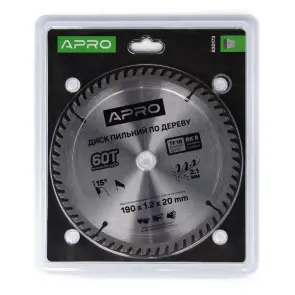 Диск пильний по дереву 190х20(16)х60Т APRO №3