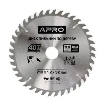 Диск пильный по дереву 210х32(30)х40Т APRO