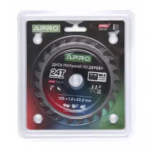 Диск пильный по дереву 125х22.2мм 24Т APRO PRO №3