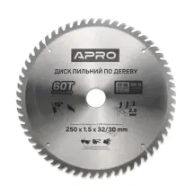 Диск пильный по дереву 250х32(30)х60Т APRO