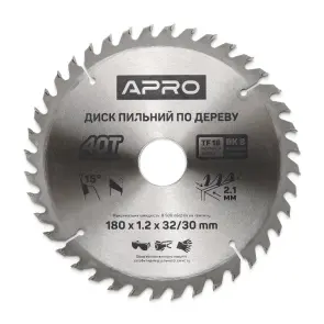 Диск пильный по дереву 180х32(30)х40Т APRO №1