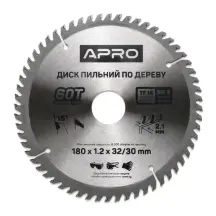 Диск пильный по дереву 180х32(30)х60Т APRO
