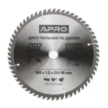 Диск пильный по дереву 185х20(16)х60Т APRO