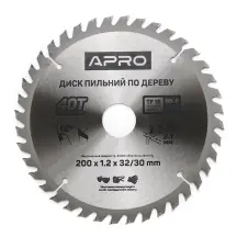 Диск пильный по дереву 200х32(30)х40Т APRO