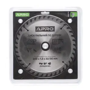 Диск пильний по дереву 200х32(30)х40Т APRO №3