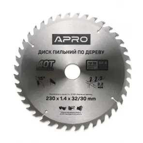 Диск пильный по дереву 230х32(30)х40Т APRO №2