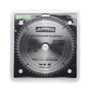 Диск пильный по дереву 230х32(30)х60Т APRO №3