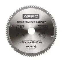 Диск пильный по дереву 230х32(30)х80Т APRO