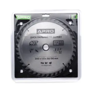Диск пильный по дереву 250х32(30)х40Т APRO №3