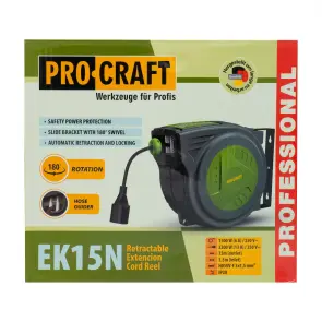 Удлинитель на катушке Procraft EK15N 3x1,5мм² 15 м №9
