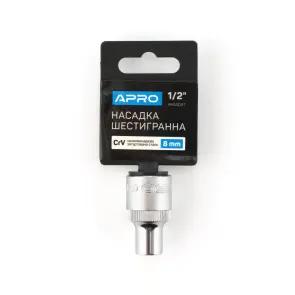 Насадка шестигранна CrV 1/2 8мм APRO №2
