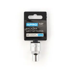 Насадка шестигранна CrV 1/2 9мм APRO №2