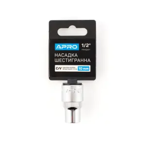 Насадка шестигранна CrV 1/2 10мм APRO №2
