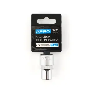 Насадка шестигранна CrV 1/2 11мм APRO №2
