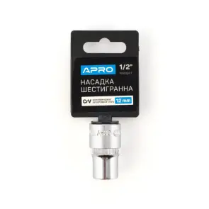 Насадка шестигранна CrV 1/2 12мм APRO №2
