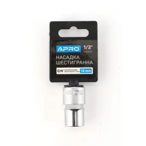 Насадка шестигранна CrV 1/2 13мм APRO №1