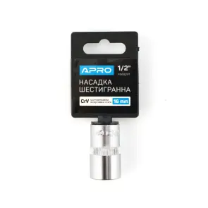 Насадка шестигранна CrV 1/2 16мм APRO №2