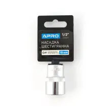 Насадка шестигранна CrV 1/2 19мм APRO