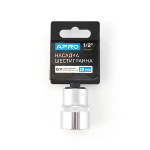 Насадка шестигранна CrV 1/2 20мм APRO №1