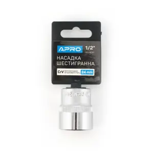 Насадка шестигранна CrV 1/2 24мм APRO №1