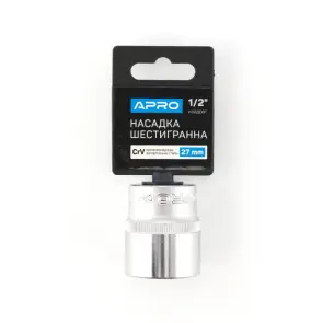 Насадка шестигранна CrV 1/2 27мм APRO №1