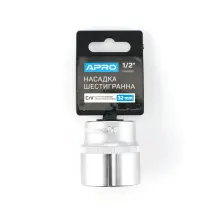 Насадка шестигранна CrV 1/2 32мм APRO