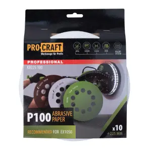 Круг шлифовальный самозацепной Procraft KB225.100 UNIVERSAL (набор 10 шт.) 10 отв. №1