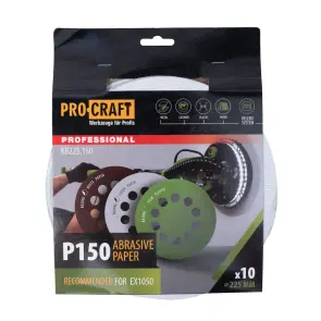 Круг шліфувальний самозачепний Procraft KB225.150 UNIVERSAL (набір 10 шт.) 10 отв. №1