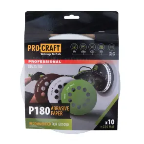 Круг шлифовальный самозацепной Procraft KB225.180 UNIVERSAL (набор 10 шт.) 10 отв. №1