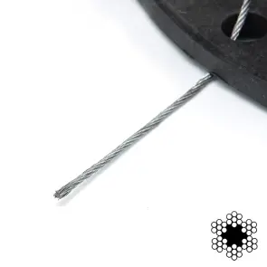 Трос оцинкований 2мм DIN 3055 (6x7) бухта 100м APRO №4