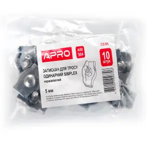 Затискач одинарний Simplex 3мм нержавіючий А2 (пачка, кратно 10шт) APRO №4